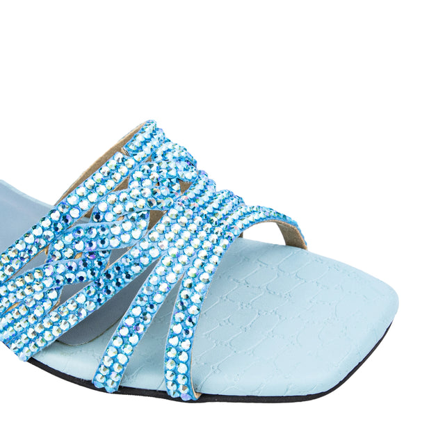 Salwa Elevated Baby Blue Block Heel Sandals
