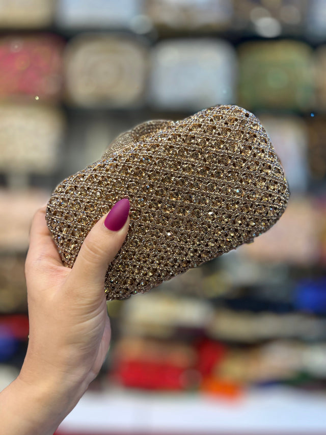 Bronze Metallic Frame Handbags