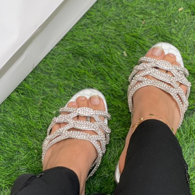 Refined Silver Block Heel Sandals