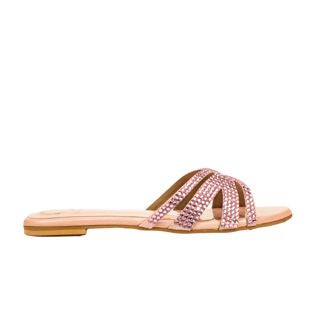 Layal Sophisticated Pink Flat Slippers
