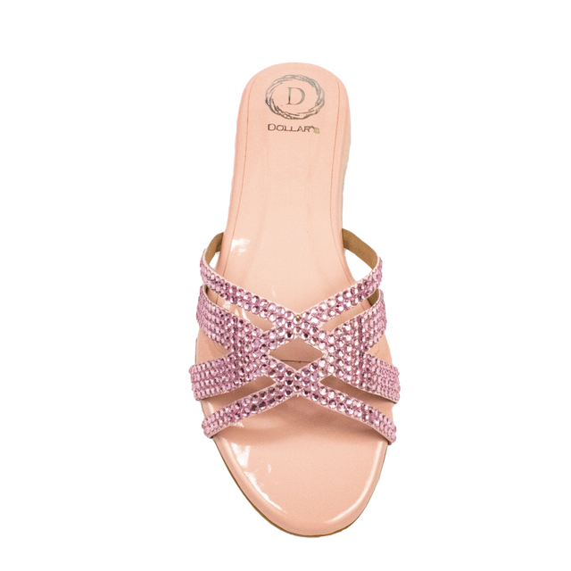 Layal Sophisticated Pink Flat Slippers