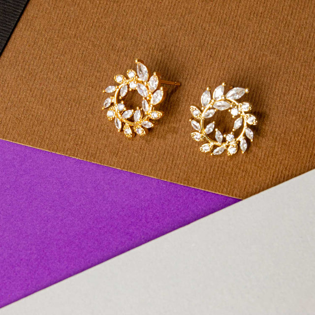 Rose Gold Chain Pendant with Earrings