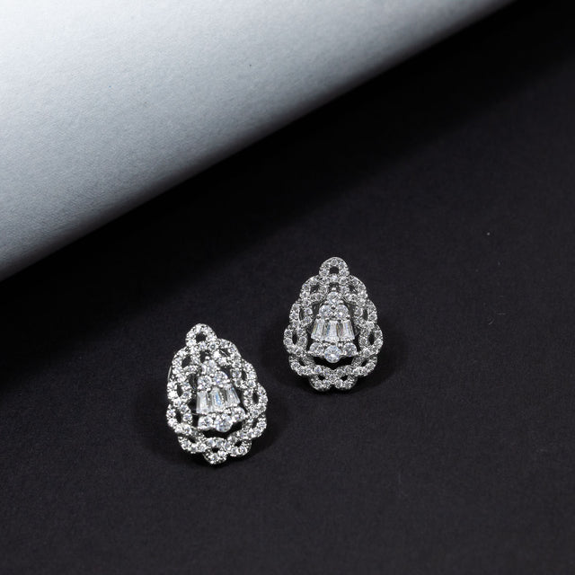 Rose Gold Chain Pendant with Earrings