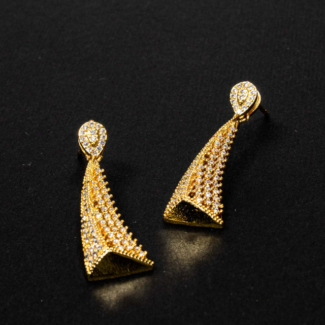 Rose Gold Chain Pendant with Earrings