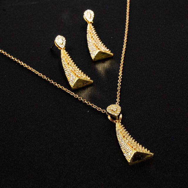 ZCL09 - قلادة سلسلة مطلية بالذهب الوردي عيار 14 قيراط