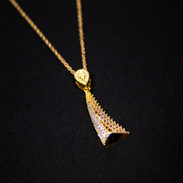 ZCL09 - قلادة سلسلة مطلية بالذهب الوردي عيار 14 قيراط