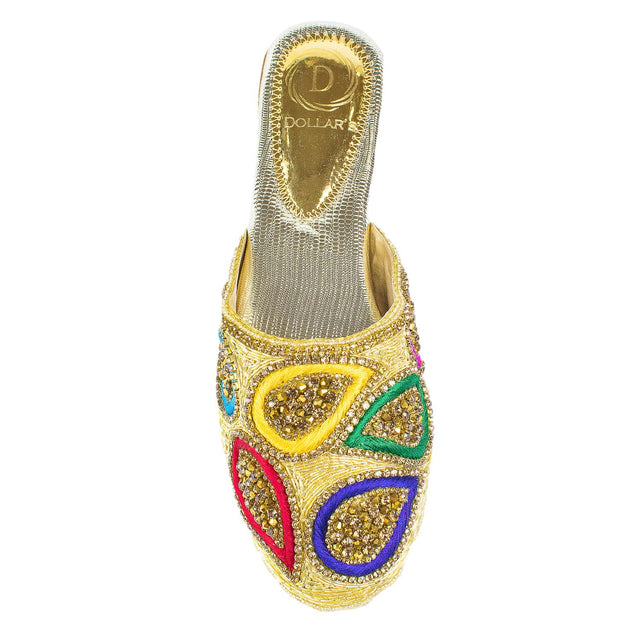 Refined Gold Flat Slippers