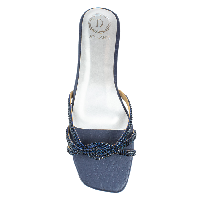 Amal Edgy Navy Blue Flat Slippers