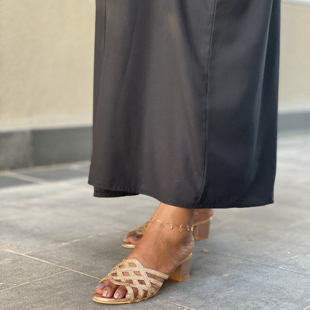 Fiona Bold Rose Block Heel Sandals