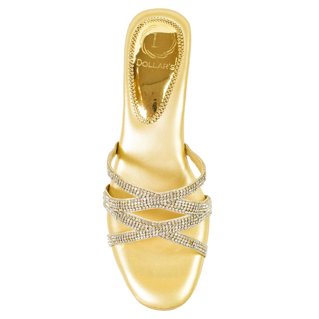 Iconic Light Gold Block Heel Sandals
