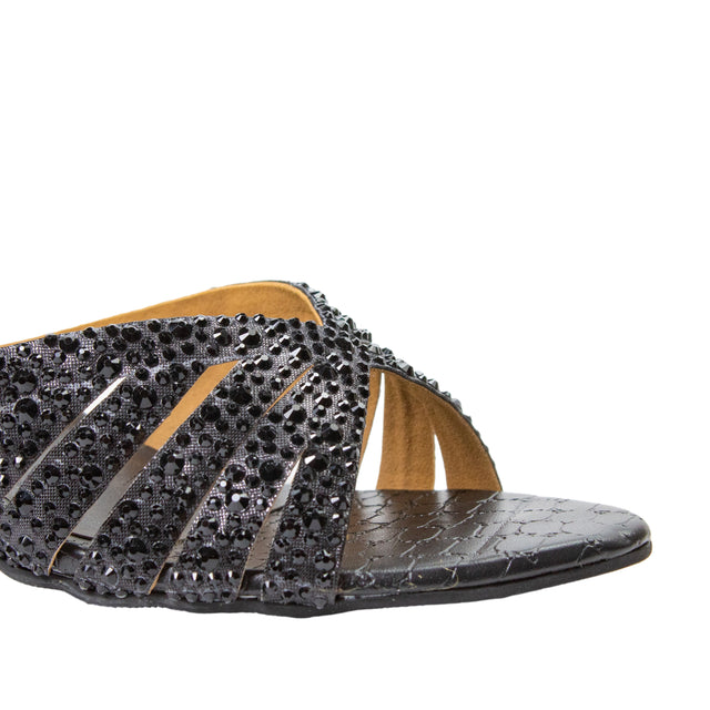 Noor Captivating Black Pencil Heel Sandals