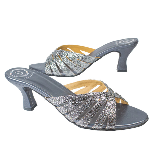 Noor Minimalist Grey Pencil Heel Sandals