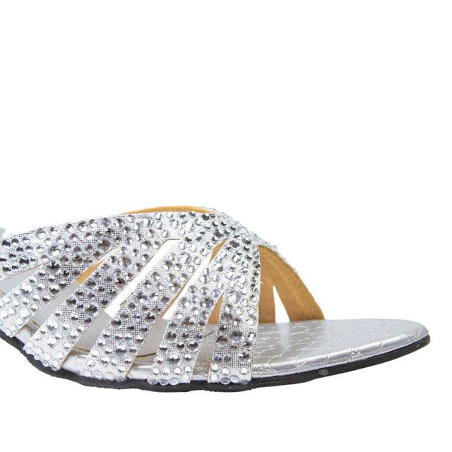 Noor Classic Silver Pencil Heel Sandals