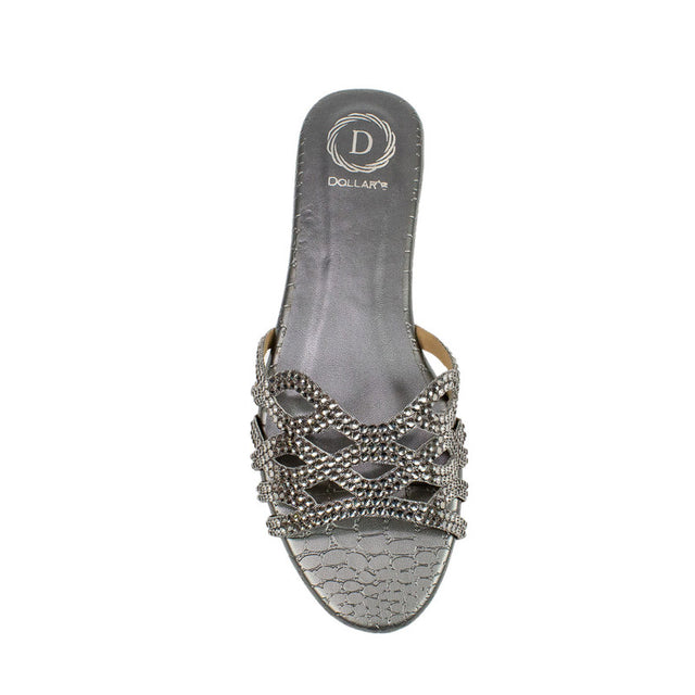 Nayla Regal Grey Flat Slippers