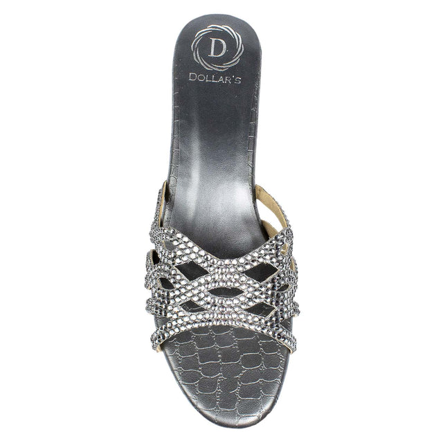 Nayla Statement Grey Block Heel Sandals