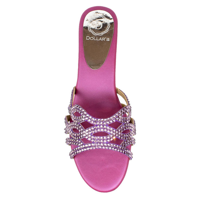 Nayla Timeless Purple Block Heel Sandals