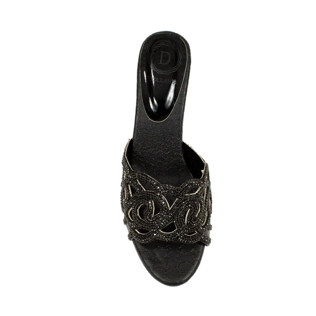 Amani Timeless Black Pencil Heel Sandals