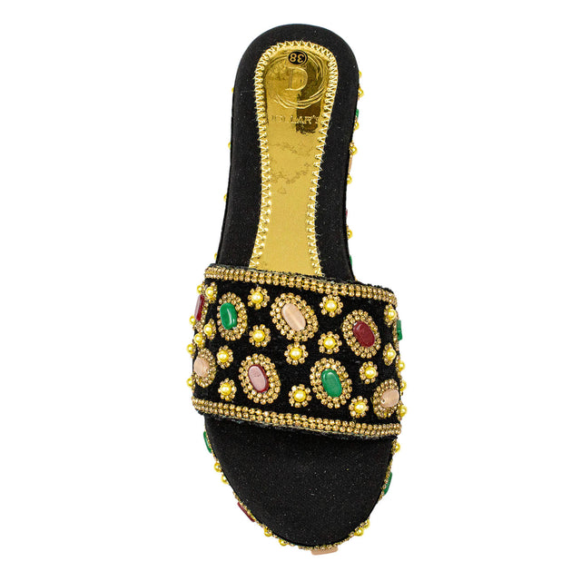 Handcrafted Gold Wedge Sandals