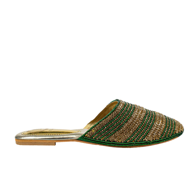 Classic Green Flat Slippers