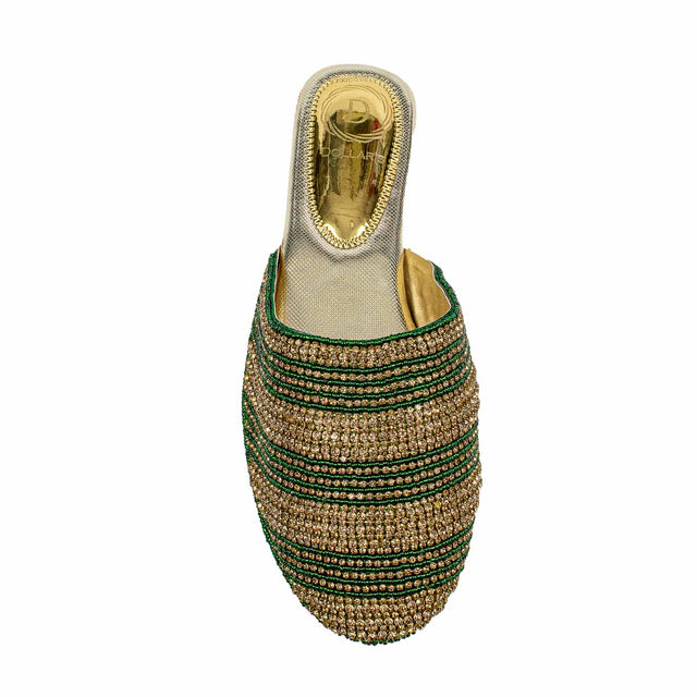 Classic Green Flat Slippers
