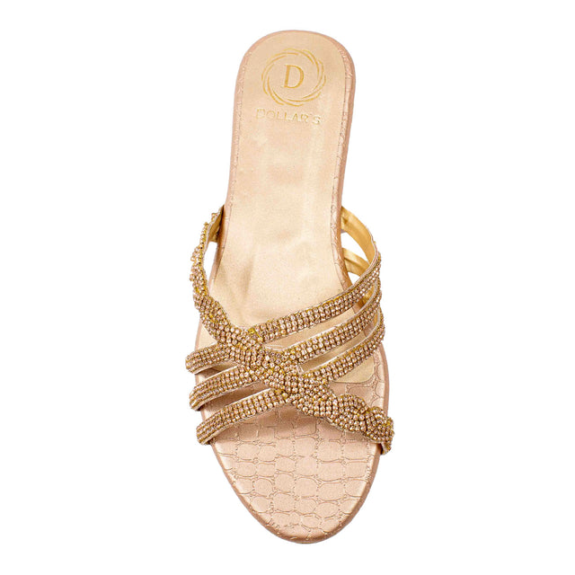 Aisha Vibrant Rose Flat Slippers