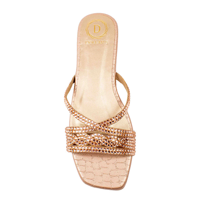 Sarah Handcrafted Rose Flat Sandals