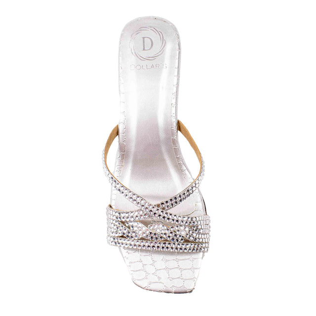 Handcrafted Sarah Silver Flat Sandal