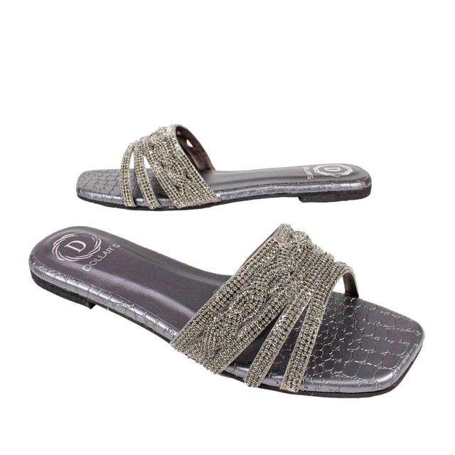 Versatile Grey Flat Slippers
