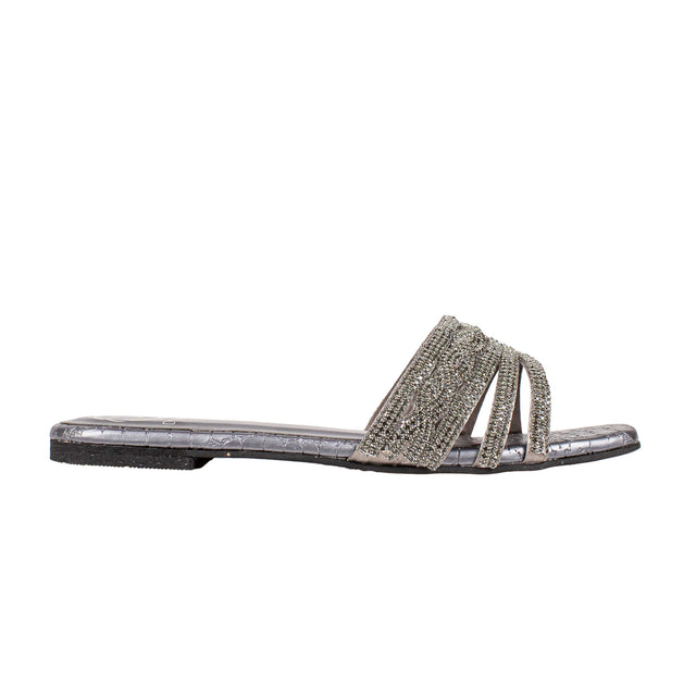 Versatile Grey Flat Slippers