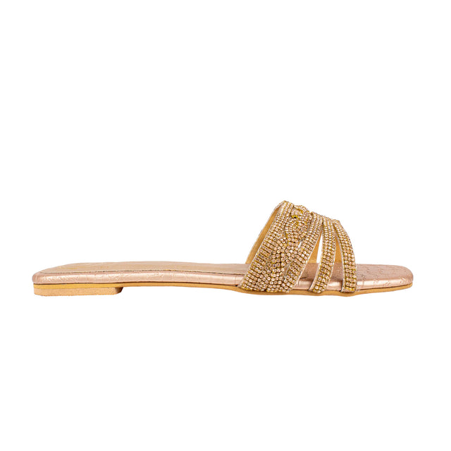 Captivating Rose Flat Slippers