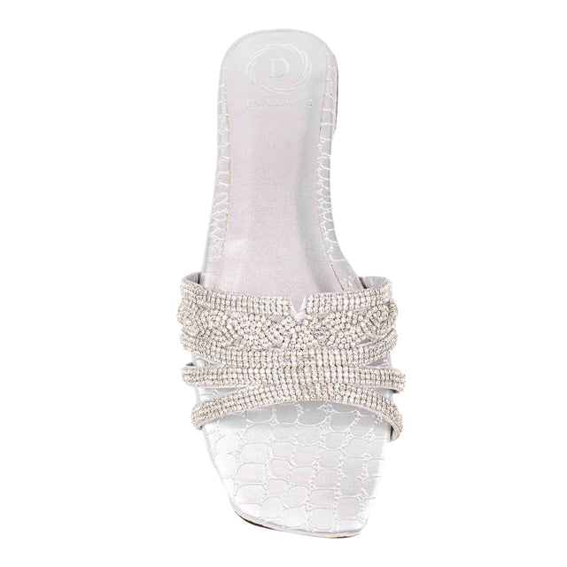 Slyilsh Handcrafted Silver Flat Sandal