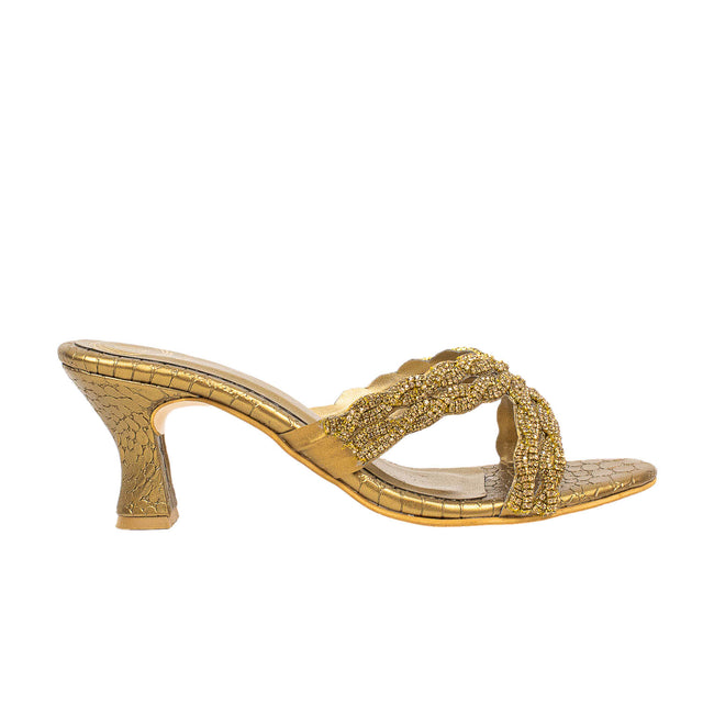 Nadia Contemporary Bronze Pencil Heel Sandals