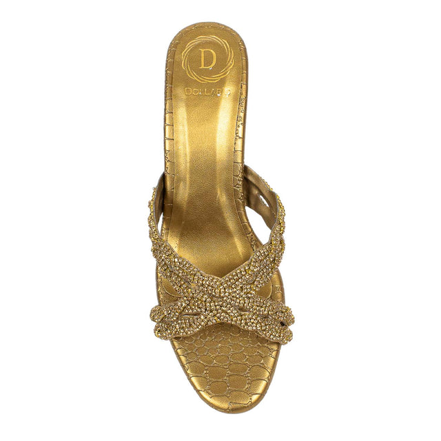 Nadia Contemporary Bronze Pencil Heel Sandals