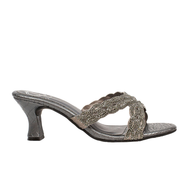 Nadia Sophisticated-casual Grey Pencil Heel Sandals