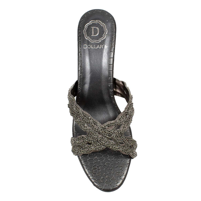 Nadia Sophisticated-casual Grey Pencil Heel Sandals