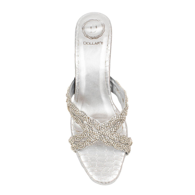Nadia Regal Silver Pencil Heel Sandals