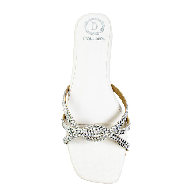 Amal Iconic-fit White Flat Slippers