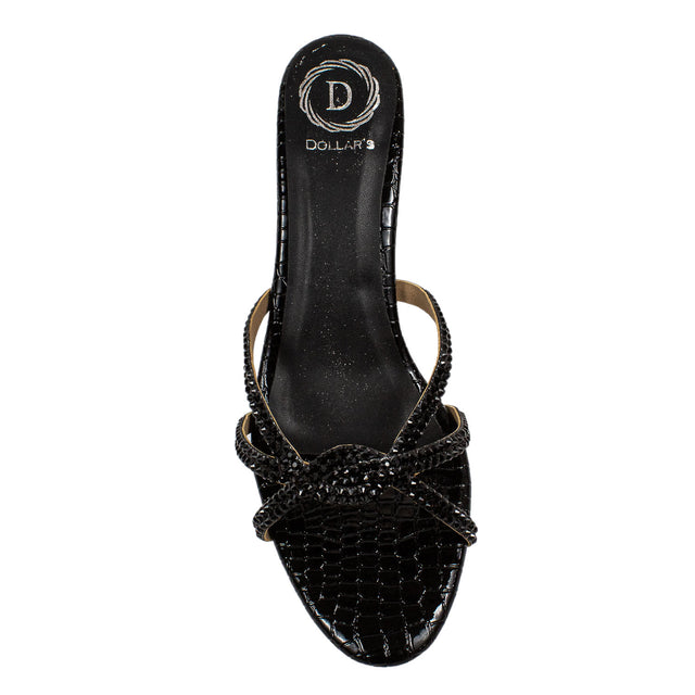 Amal Stylish Black Pencil Heel Sandals