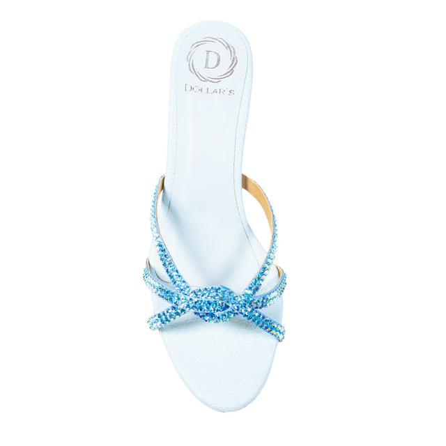 Amal Classic Baby Blue Pencil Heel Sandals