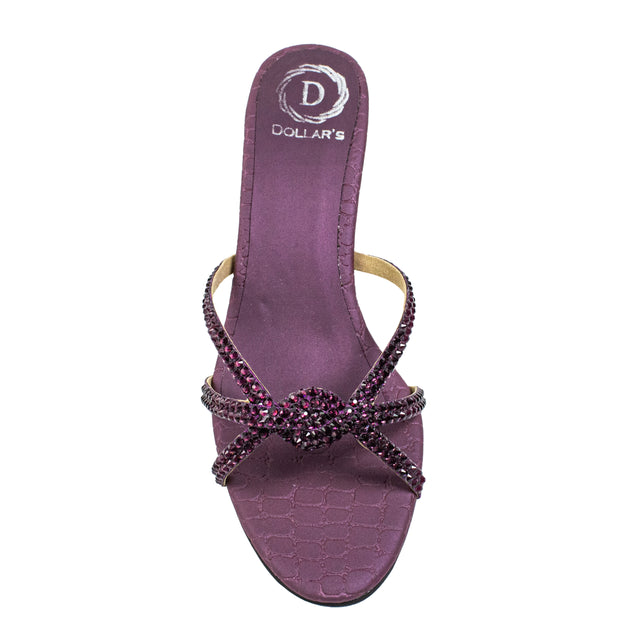Amal Edgy Purple Pencil Heel Sandals