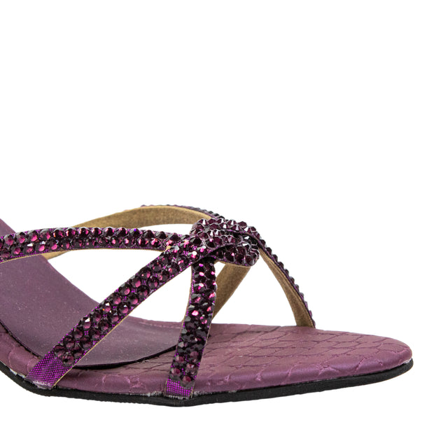 Amal Edgy Purple Pencil Heel Sandals