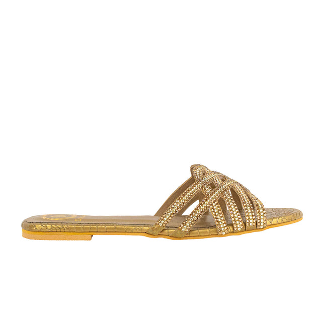 Jamilah Sophisticated-casual Bronze Flat Slippers