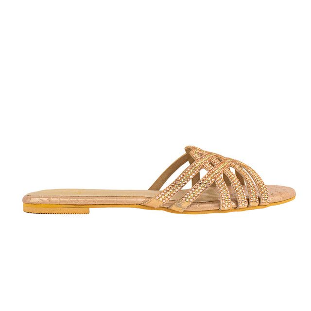 Jamilah Classic Rose Flat Slippers