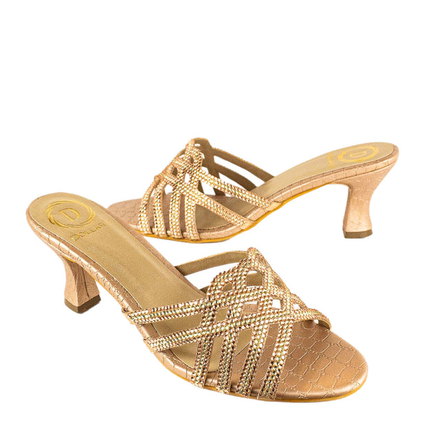 Jamilah Luxe Rose Pencil Heel Sandals
