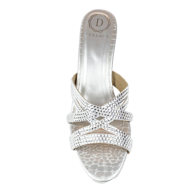 Inaya Enchanting Silver Pencil Heel Sandals