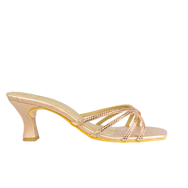 Zoya Stylish Rose Pencil Heel Sandals