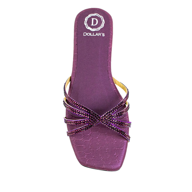 Zoya Handmade Purple Flat Slippers