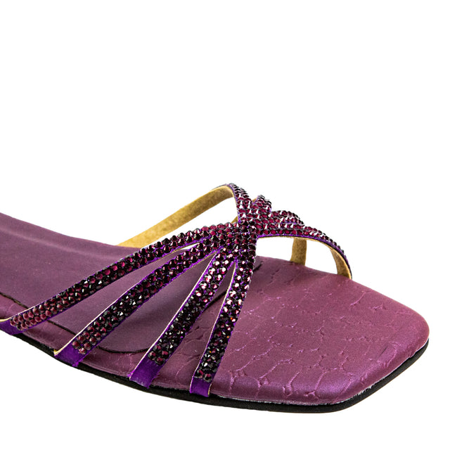 Zoya Handmade Purple Flat Slippers