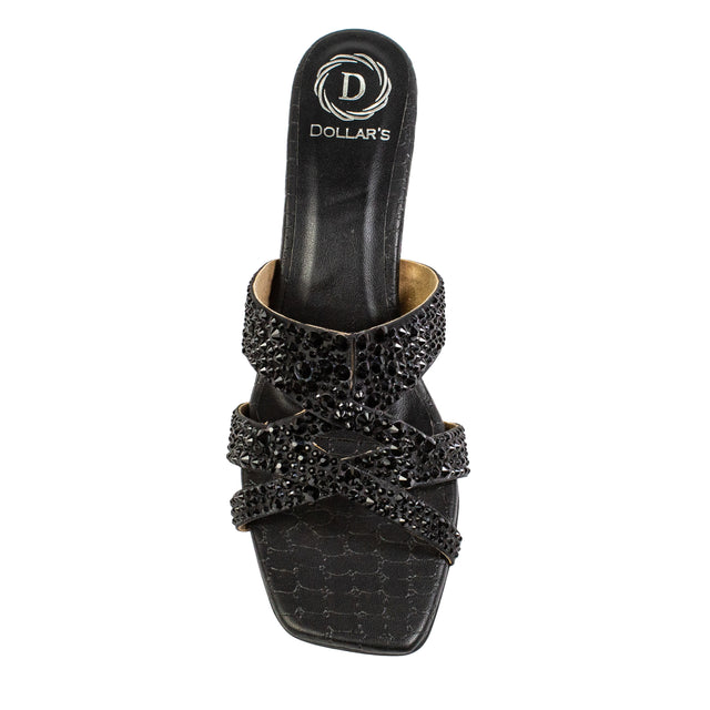 Aliyah Feminine-chic Black Pencil Heel Sandals