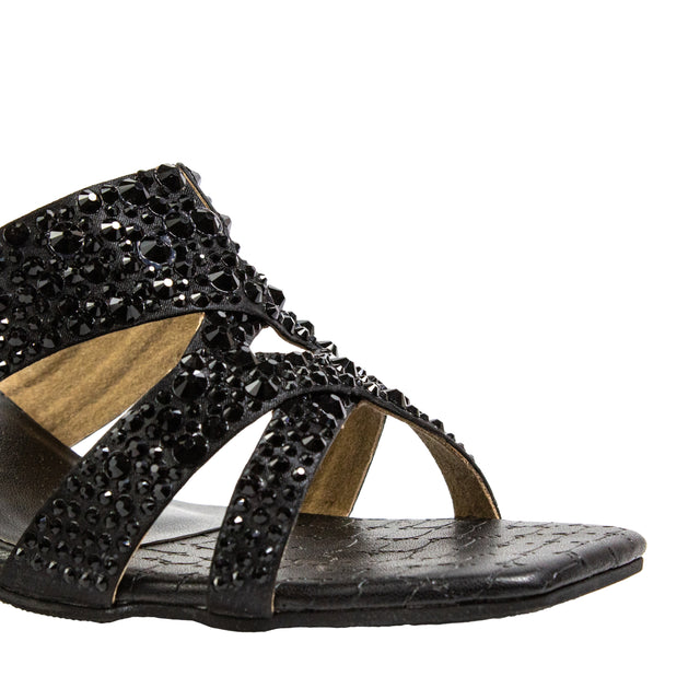 Aliyah Feminine-chic Black Pencil Heel Sandals